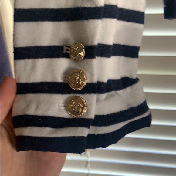 Navy and white striped Crown and Ivy blazer - Picture 3 of 4
